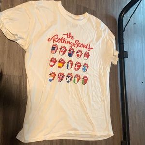 rolling stones white t shirt